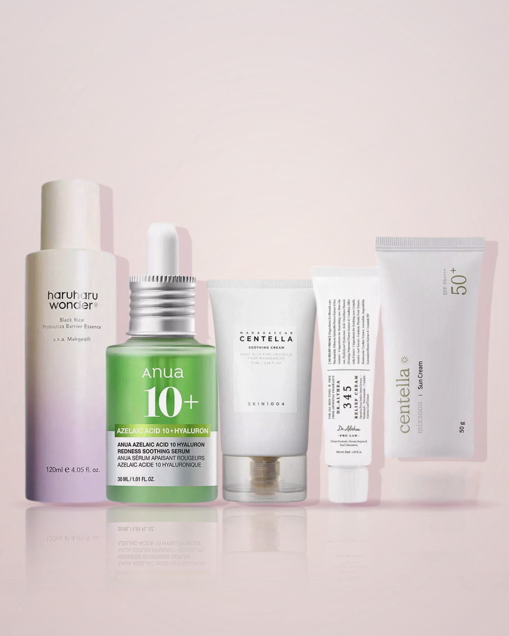 Sélection K-Beauty apaisante pour peau sensible : Haruharu Wonder, Anua, SKIN1004, Dr.Althea, Mixsoon