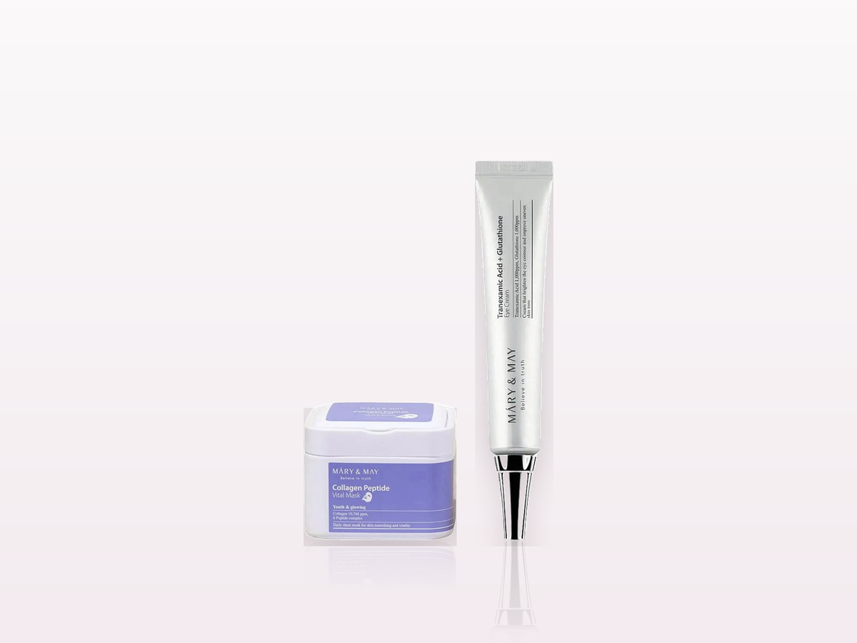 Sélection K-Beauty Mary&May : Collagen Peptide Vital Mask, eye cream acide tranexamique