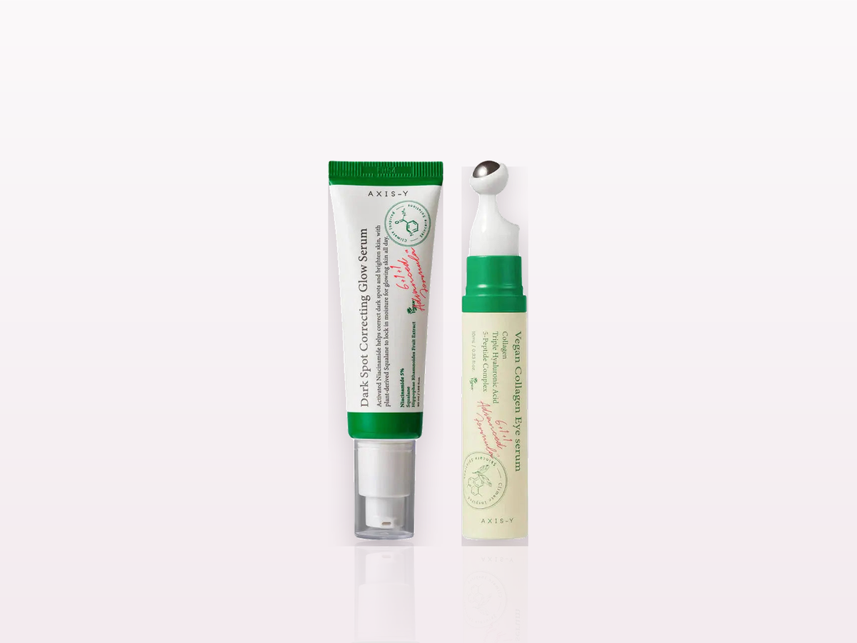 Sélection K-Beauty AXIS-Y : Dark Spot Correcting Glow Serum, Vegan Collagen Eye Serum