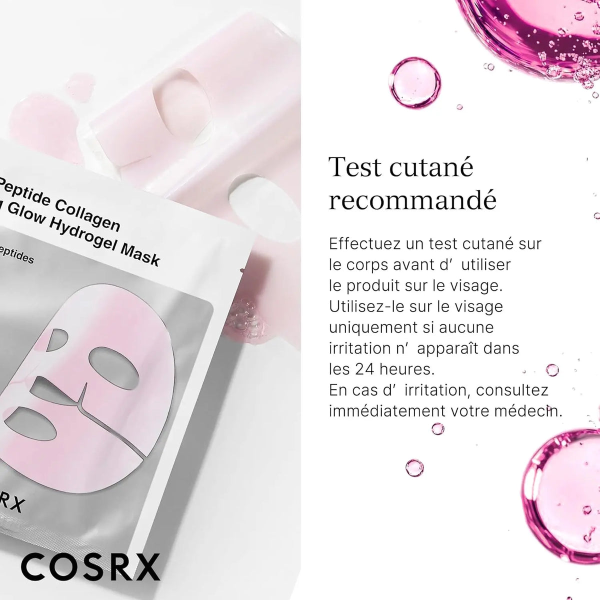 The Peptide Collagen Lifting Glow hydrogel mask CosRx