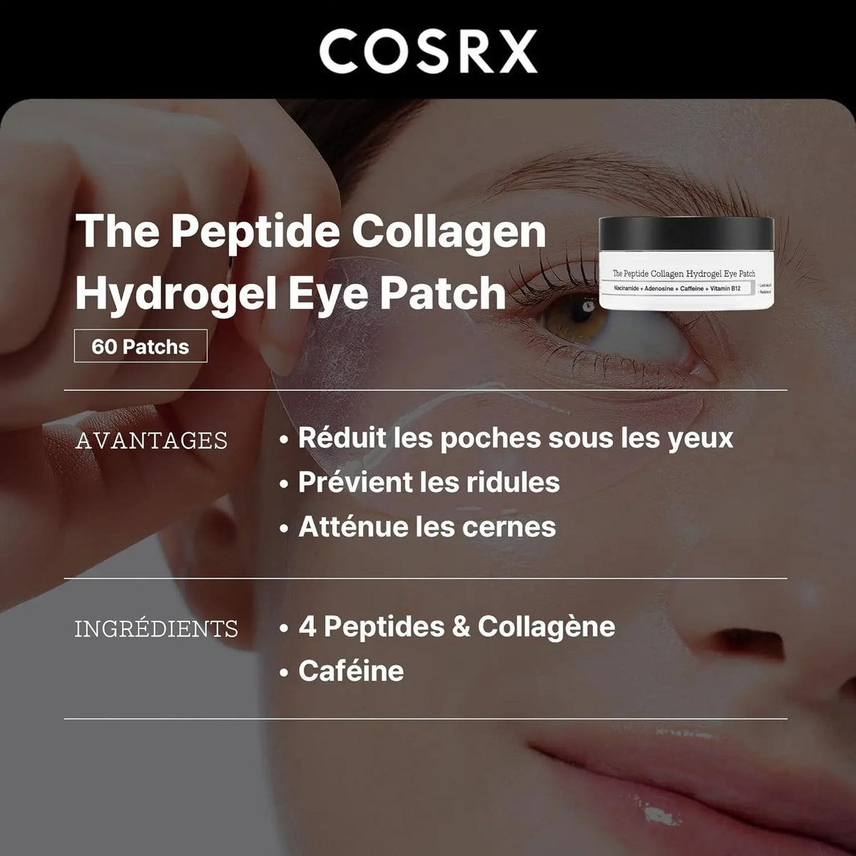 Peptide Collagen Hydrogel Eye Patch (pack de 60 patchs) CosRx