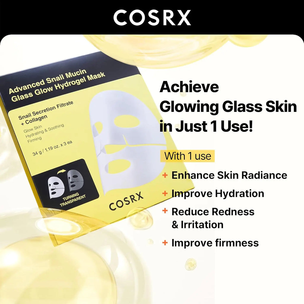 Advanced Snail Mucin Glass Glow Hydrogel Mask CosRx