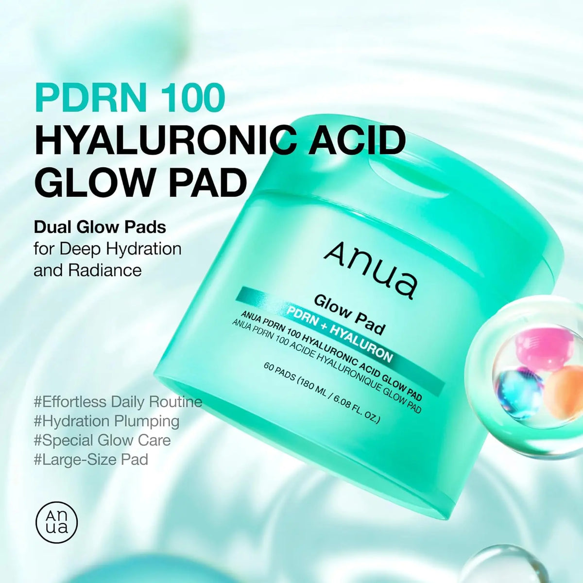 Glow pad PDRN + hyaluron (60 pads) Anua