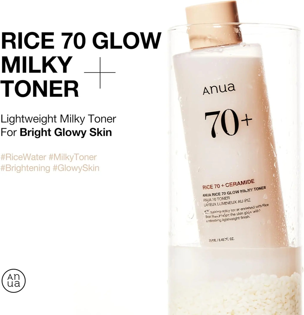 Rice 70 glow milky toner 250ml Anua