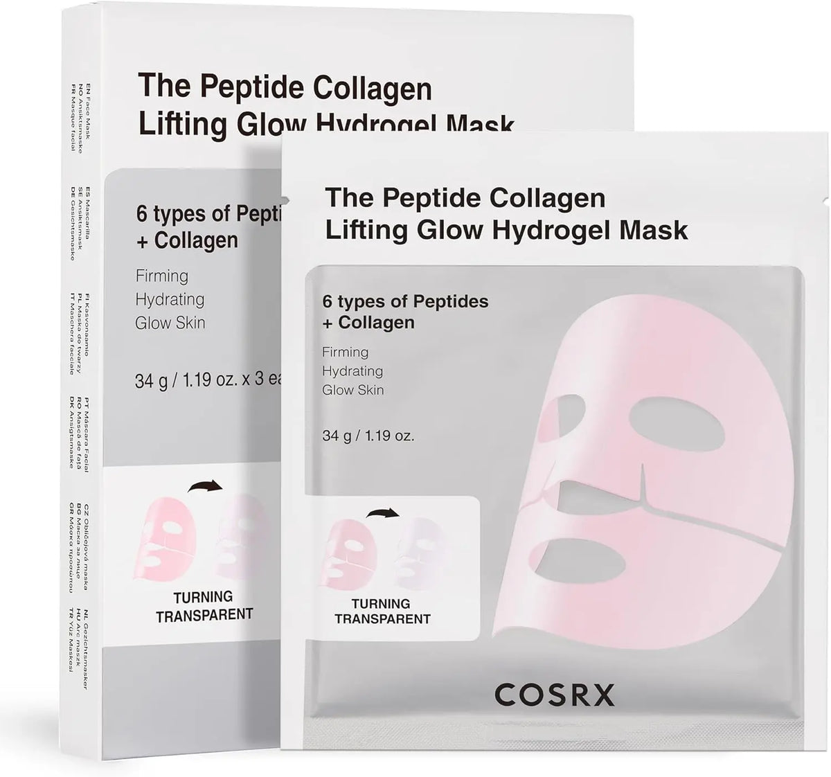 Masque hydrogel CosRx The Peptide Collagen Lifting Glow