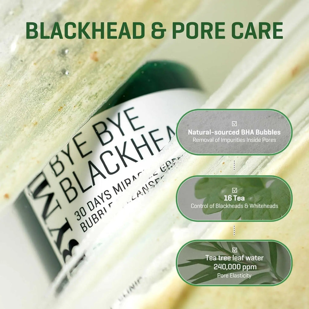 Bye Bye Blackhead 30 Days Miracle Green Tea Tox Bubble Cleanser 120g SOME BY MI