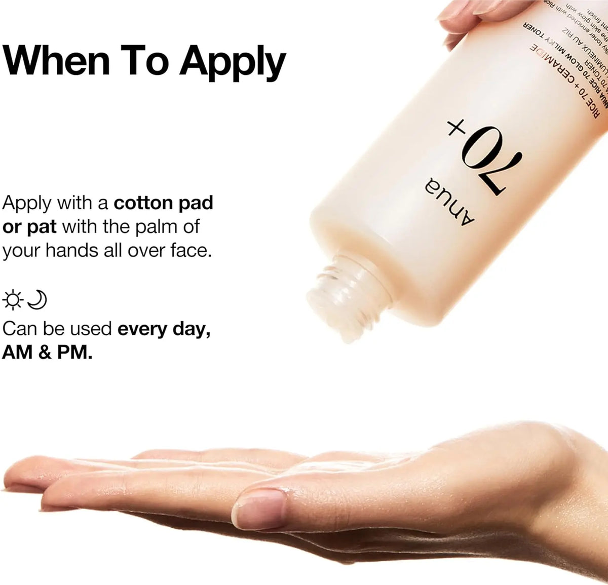 Rice 70 glow milky toner 250ml Anua