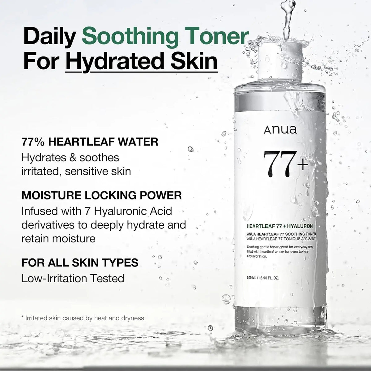 Heartleaf 77% Soothing toner 250ml Anua