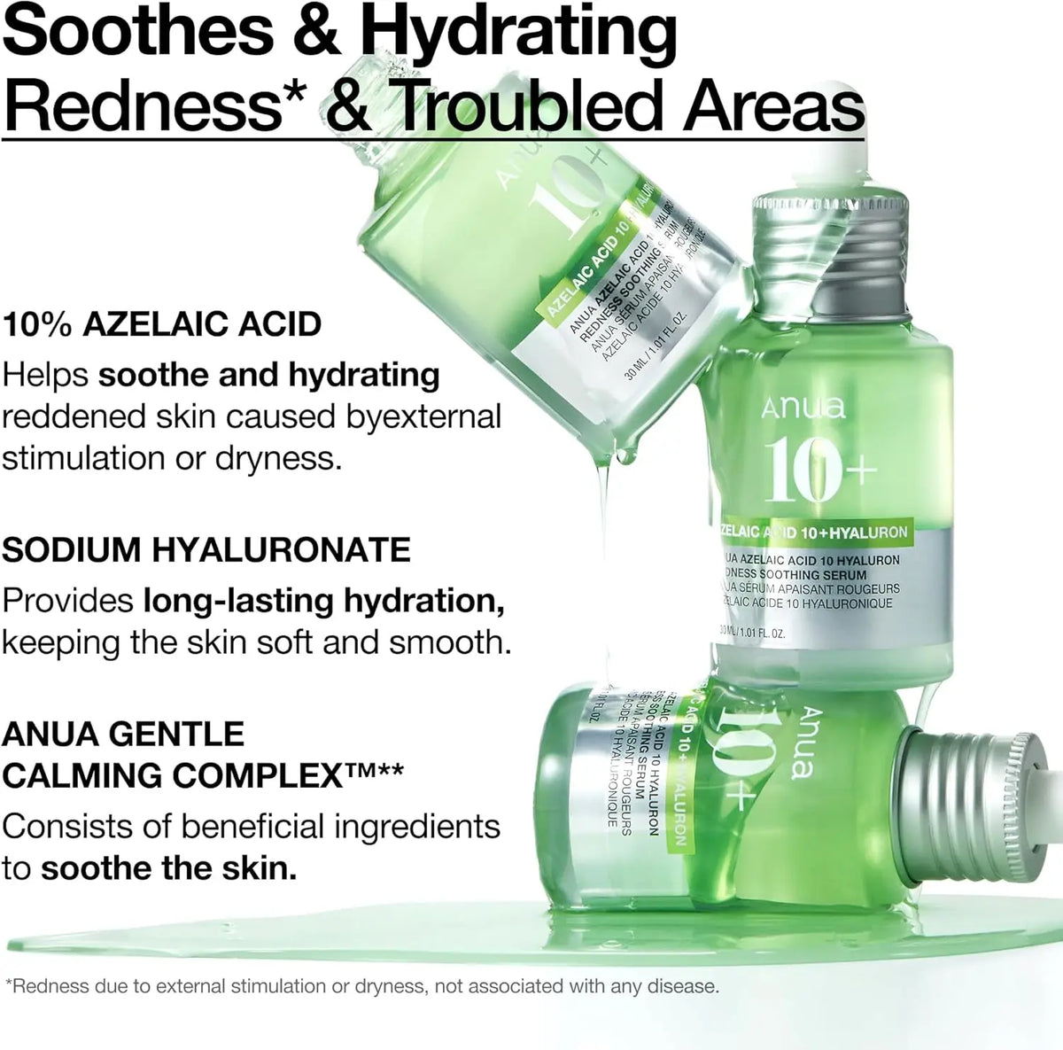 10+ Azelaic Acid 10 Hyaluron Redness Soothing Serum 30ml Anua