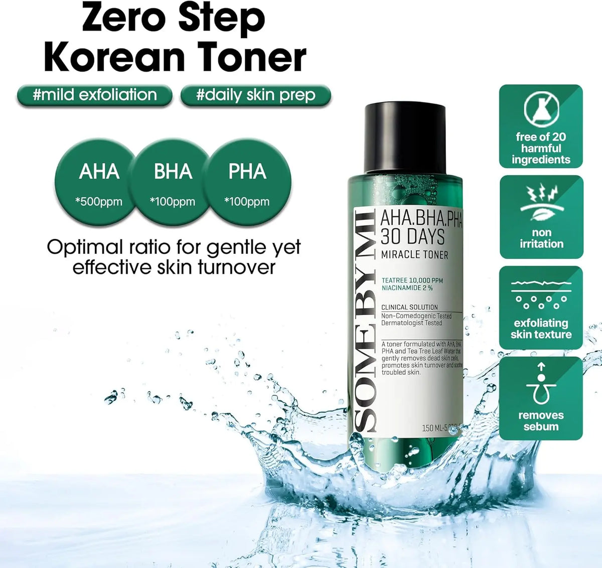 AHA BHA PHA 30 Days Miracle Toner 150ml SOME BY MI