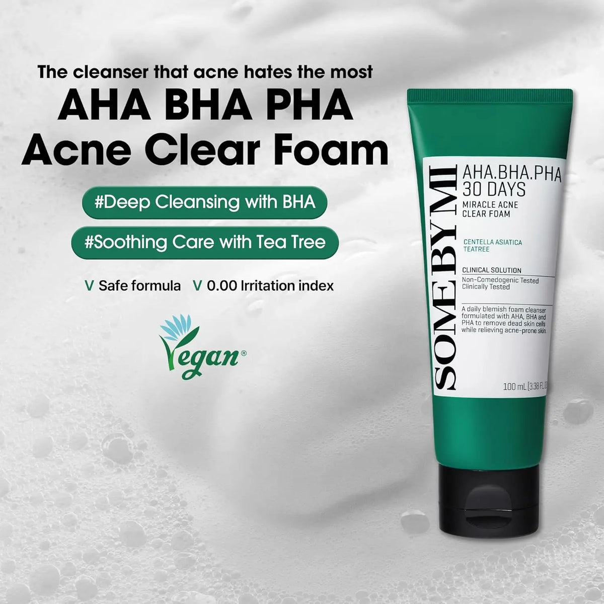 AHA BHA PHA 30 Days Miracle Acne Clear Foam 100ml SOME BY MI