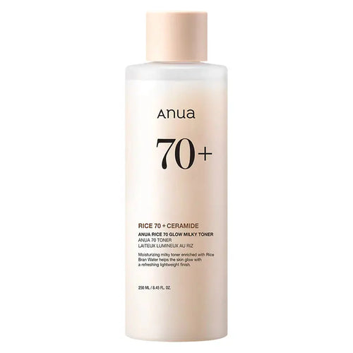 Toner lacté Anua Rice 70 Glow Milky à l'eau de riz, 250 ml